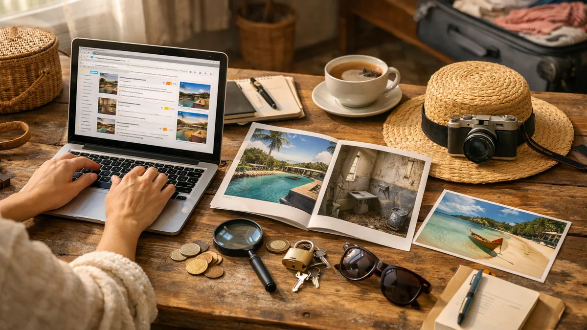 Scène de voyage pour booking