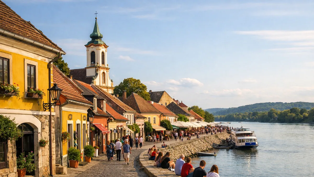 Rives du Danube et vieille ville de Szentendre